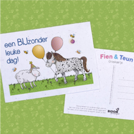 Bloom Your Message Groeikaart Fien & Teun Leuke Dag