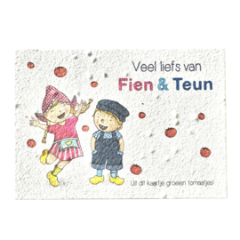 Bloom Your Message Groeikaart Fien & Teun Veel Liefs