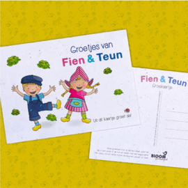 Bloom Your Message Groeikaart Fien & Teun Groetjes