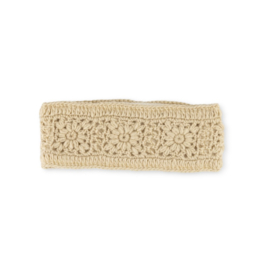 Sjaal Met Verhaal Haarband Granny Square Beige