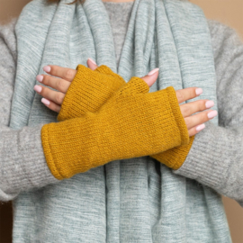 Sjaal Met Verhaal Handwarmers Cosy Okergeel