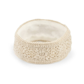 Sjaal Met Verhaal Haarband Granny Square Beige