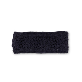 Sjaal Met Verhaal Haarband Granny Square Donkerblauw