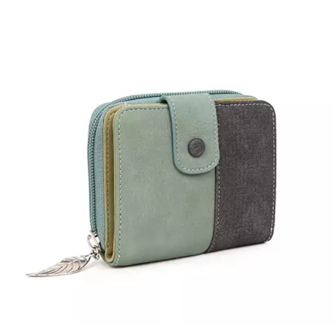 Hi-di-hi Portemonnee Little Magpie Light Green Dark Grey