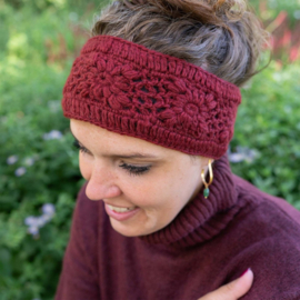 Sjaal Met Verhaal Haarband Granny Square Bordeaux