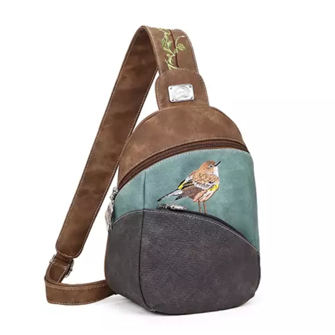 Hi-di-hi Tas Tjirp Dark Brown Aqua Dark Grey