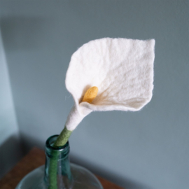 Sjaal Met Verhaal Calla Vilt Wit
