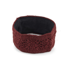 Sjaal Met Verhaal Haarband Granny Square Bordeaux