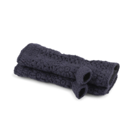 Sjaal Met Verhaal Handwarmers Granny Square Donkerblauw