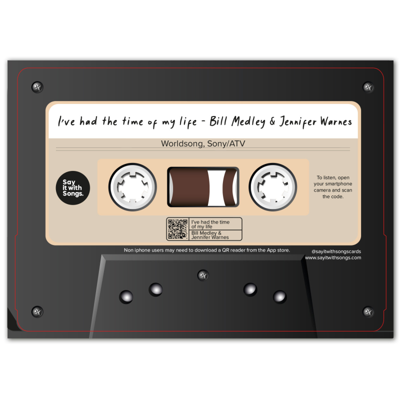 Say It With Songs Kaart Bill Medley & Jennifer Warnes I've Had The Time Of My Life