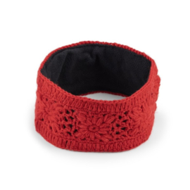 Sjaal Met Verhaal Haarband Granny Square Rood