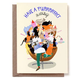 Reddish Design Kaart Have A Purrrrfect Birthday