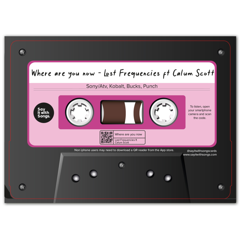 Say It With Songs Kaart Lost Frequencies Calum Scott Where Are You Now