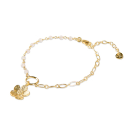 A Beautiful Story Armband Flowing Rozenkwarts