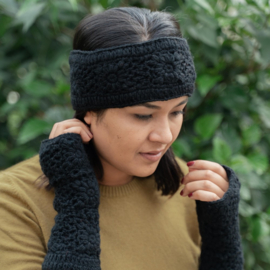 Sjaal Met Verhaal Handwarmers Granny Square Zwart
