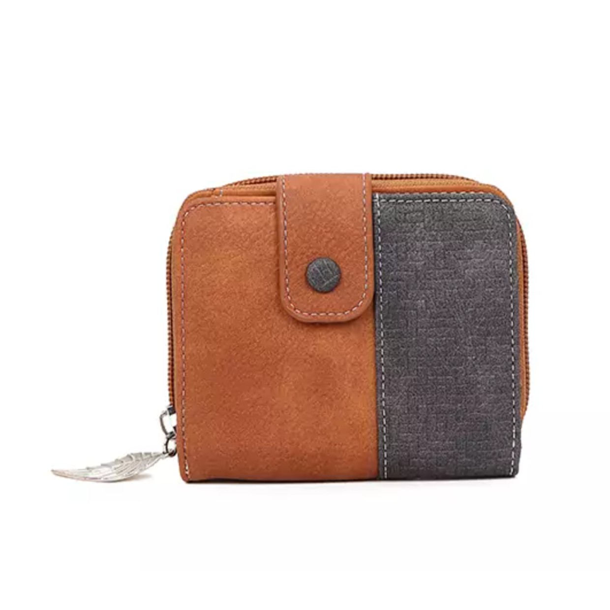 Hi-di-hi Portemonnee Little Magpie Cognac Dark Grey