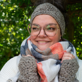 Sjaal Met Verhaal Haarband Granny Square Taupe