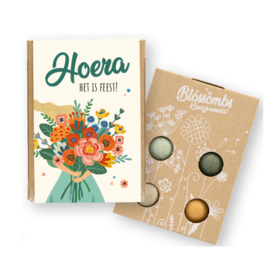 Blossombs Bloembommetjes Hoera Gift Box Mini