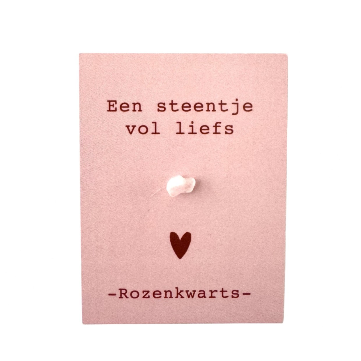 Sidedish Kaartje Edelsteentje Rozenkwarts