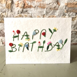 Räder Kaart Happy Birthday Paper Flowers