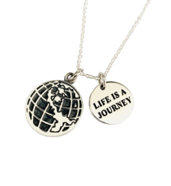 Ketting Life's a Journey Globe