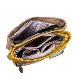 Hi-di-hi Tas King Shopper Yellow Brown