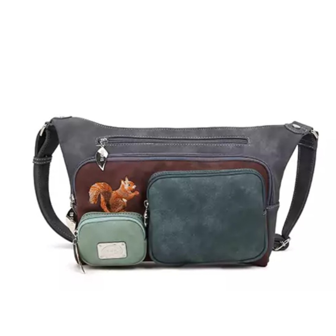 Hi-di-hi Tas Squirrel Dark Grey Multicolor