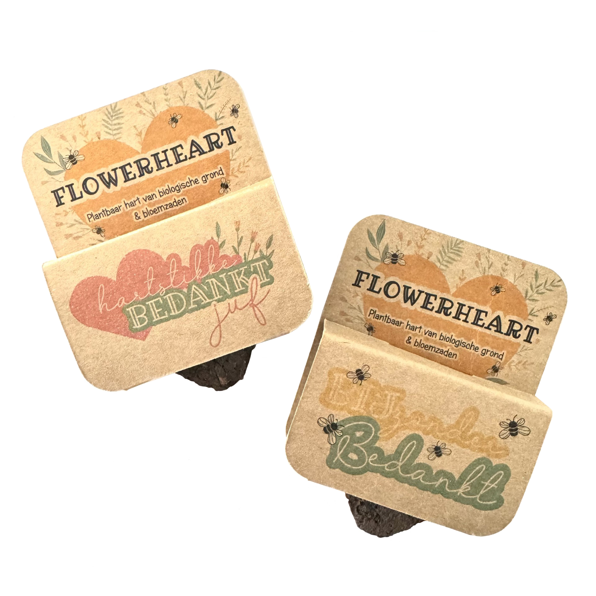 Bloom Your Message Flower Heart Bijzonder Bedankt Juf / Meester