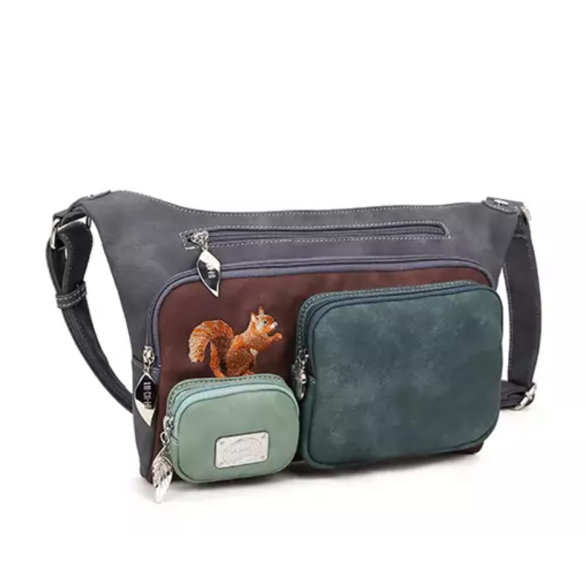 Hi-di-hi Tas Squirrel Dark Grey Multicolor