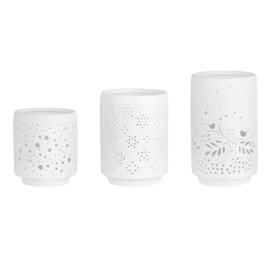 Räder Porselein Waxinelichtjes Winter Wonderland - set van 3
