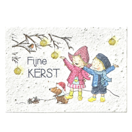 Bloom Your Message Groeikaart Fien & Teun Fijne Kerst