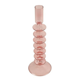 Kandelaar Severina Glas Roze Medium