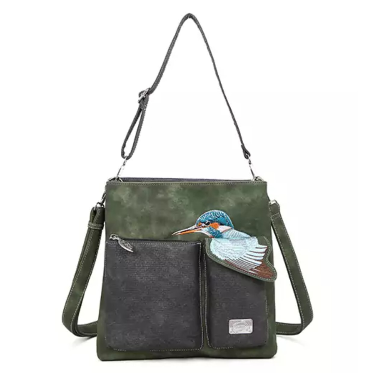 Hi-di-hi Tas King Shopper Dark Green Dark Grey