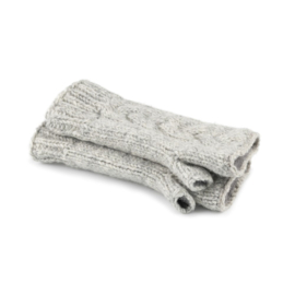 Sjaal Met Verhaal Handwarmers Cable Lichtgrijs