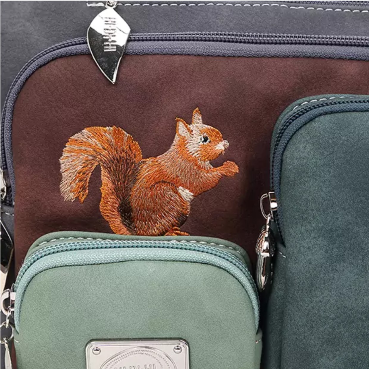 Hi-di-hi Tas Squirrel Dark Grey Multicolor
