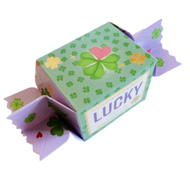 CuriosiTEAs Lucky Clovers Candy Wrap