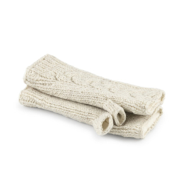 Sjaal Met Verhaal Handwarmers Cable Crème