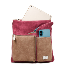 Hi-di-hi Tas King Shopper Cerise Brown