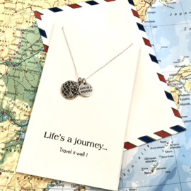 Ketting Life's a Journey Globe