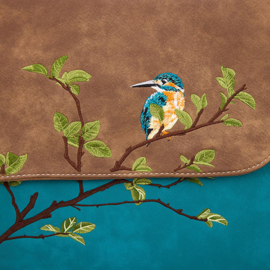 Hi-di-hi Tas Busy Bird Petrol Brown