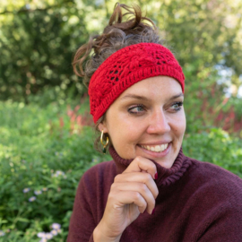 Sjaal Met Verhaal Haarband Granny Square Rood