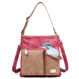 Hi-di-hi Tas King Shopper Cerise Brown