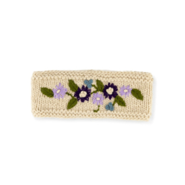 Sjaal Met Verhaal Haarband Flowers Beige