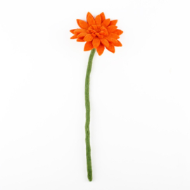 Sjaal Met Verhaal Gerbera Vilt Oranje