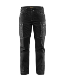 Dames Service Werkbroek Jeans Stretch Black