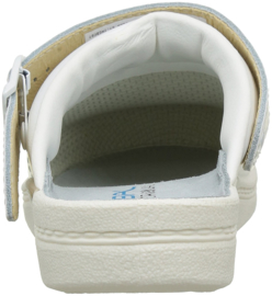 ORTHOPEDISCHE LEDEREN KLOMP WIT/ZWART