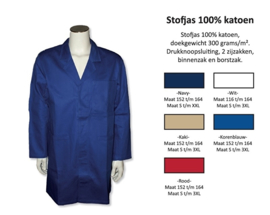 Stofjas met middensluiting 100% katoen