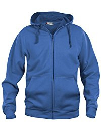 Basic Hoody Lange Ritssluiting