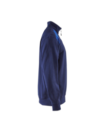 3353 Sweater Bi-colour met halve rits