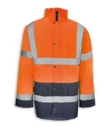 parka HI-VIS geel-blauw of oranje-blauw